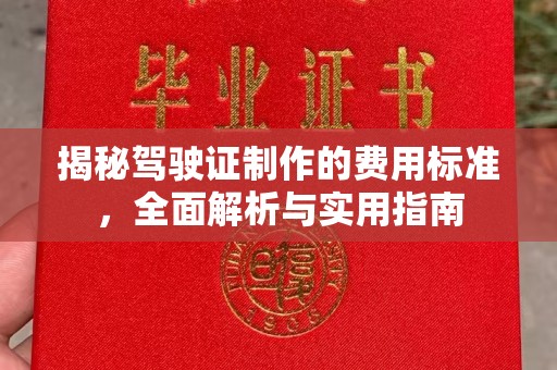 福绵揭秘驾驶证制作的费用标准，全面解析与实用指南