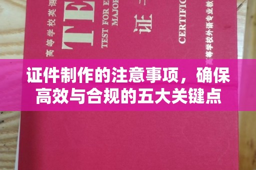 福绵证件制作的注意事项，确保高效与合规的五大关键点