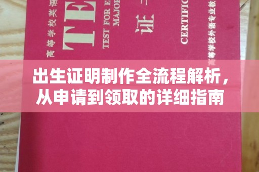 福绵出生证明制作全流程解析，从申请到领取的详细指南